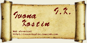 Ivona Kostin vizit kartica